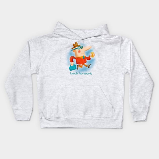 Back to Work Kids Hoodie by edvill